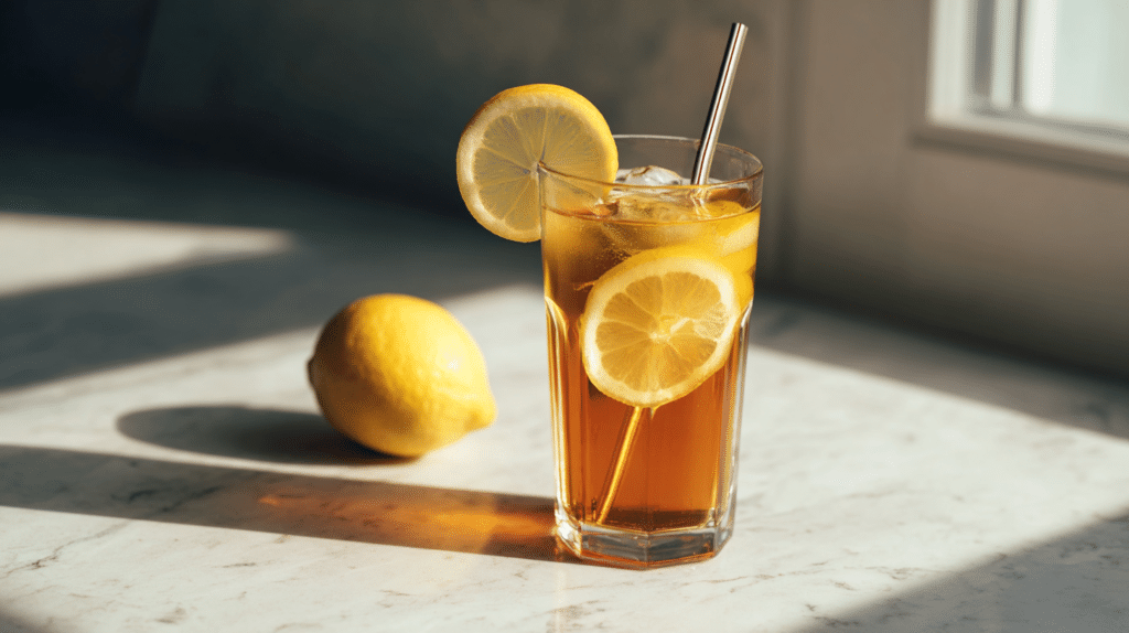 Apple cider vinegar weight loss drink with lemon and honey