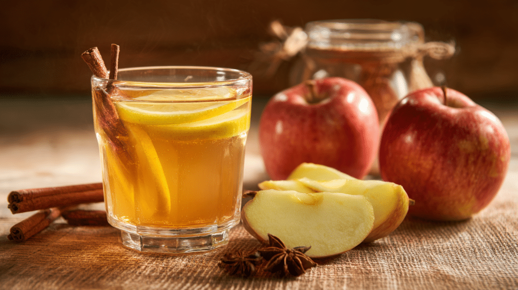 Apple cider vinegar weight loss drink with lemon and cinnamon