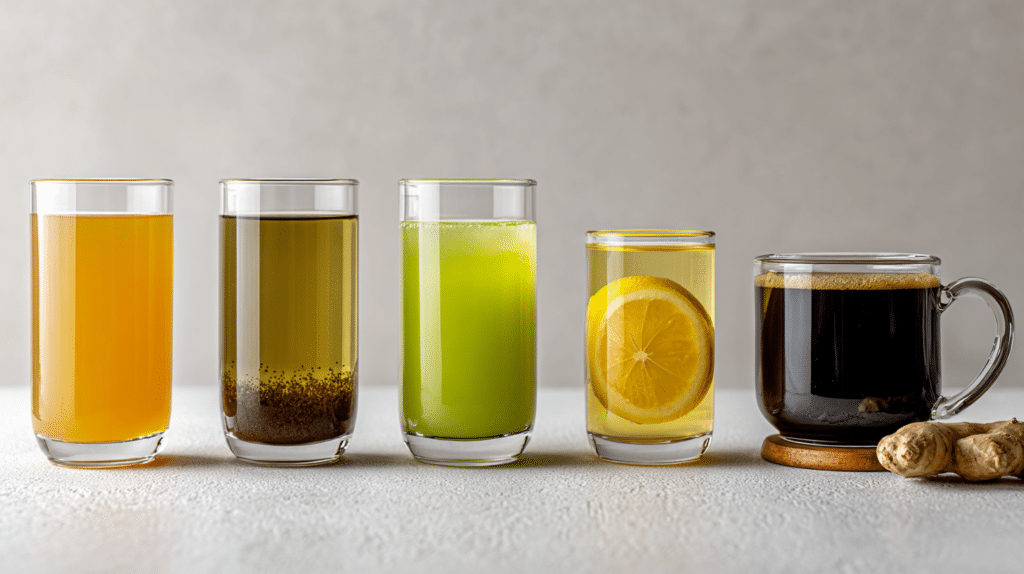 Comparison of top belly fat-burning drinks